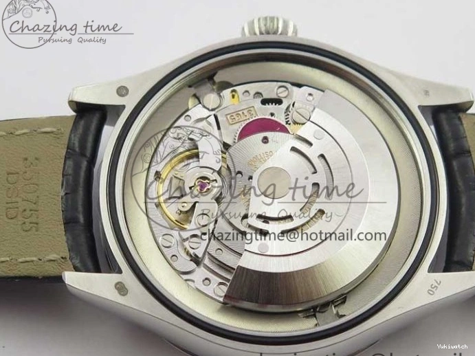 Date BP Markers Leather Real Strap Black Black on Edition Maker 50519 Sticks Dial SS Best SA3165 Cellini 0320